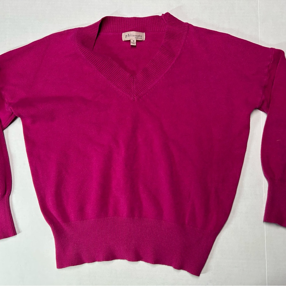 Pink V-Neck Sweater